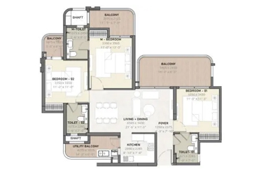4 bhk floor plan