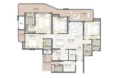 4 bhk floor plan